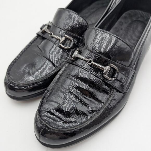 Munro Gryffin Bit Loafer Shoes Moc Toe Women's Leather Black Size US11M EU41.5 - Picture 15 of 15